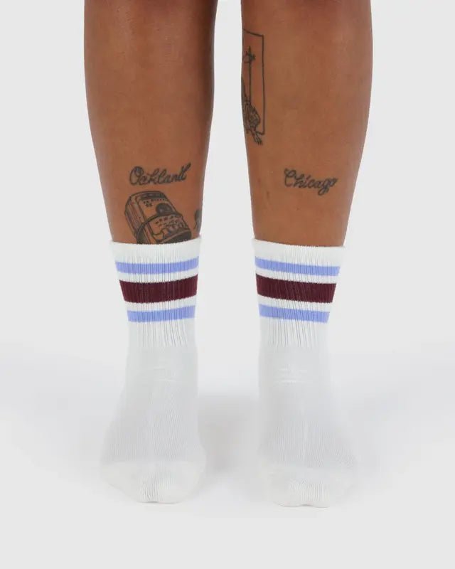 Chaussettes Ribbed Baggu Ivory Stripe - Ex - voto