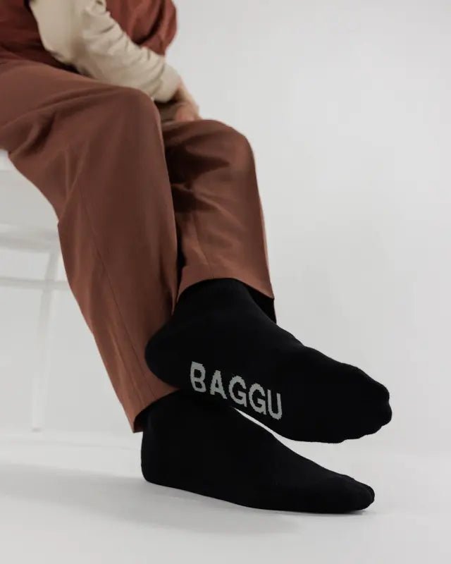 Chaussettes Ribbed Baggu Noir - Ex - voto