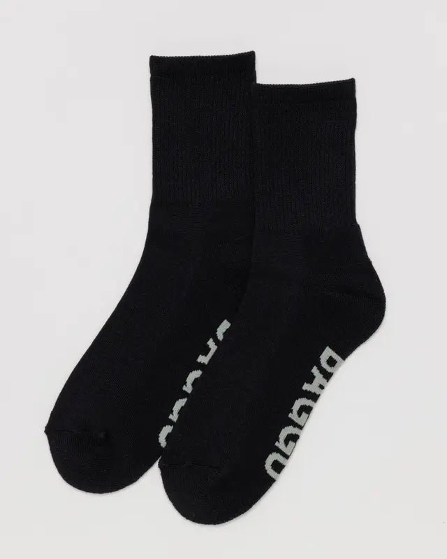 Chaussettes Ribbed Baggu Noir - Ex - voto