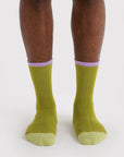 Chaussettes Ribbed Baggu Olive Mix - Ex - voto