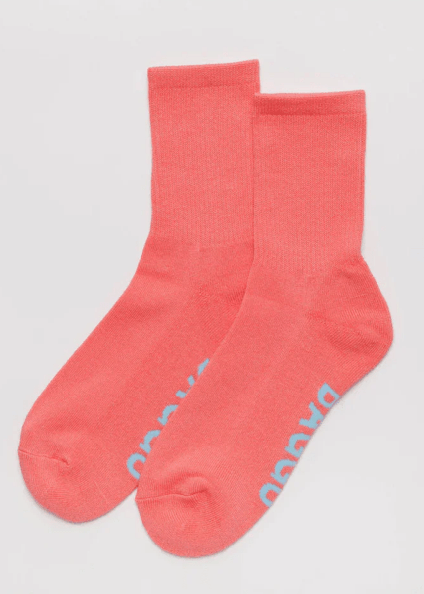 Chaussettes Ribbed Baggu Watermelon Pink - Ex - voto