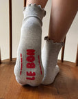 Chaussettes Ruffled Hugger Grises Le Bon Shoppe - Ex-voto