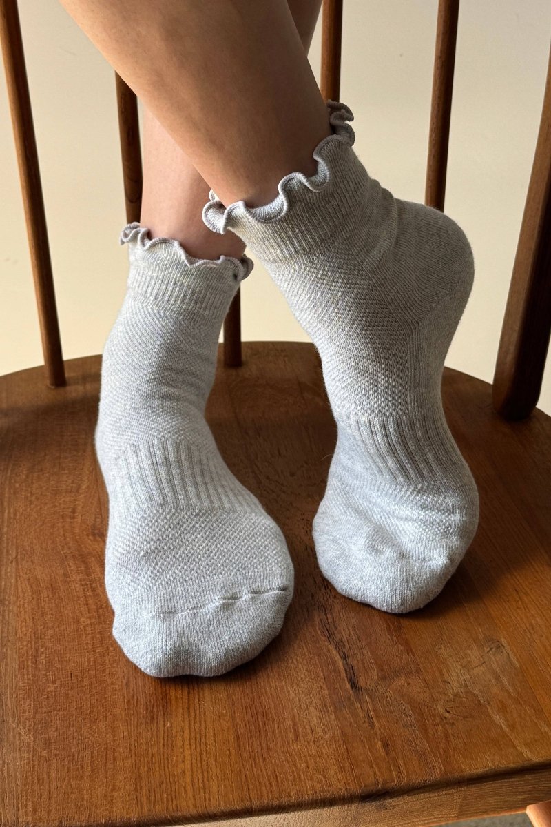 Chaussettes Ruffled Hugger Grises Le Bon Shoppe - Ex-voto