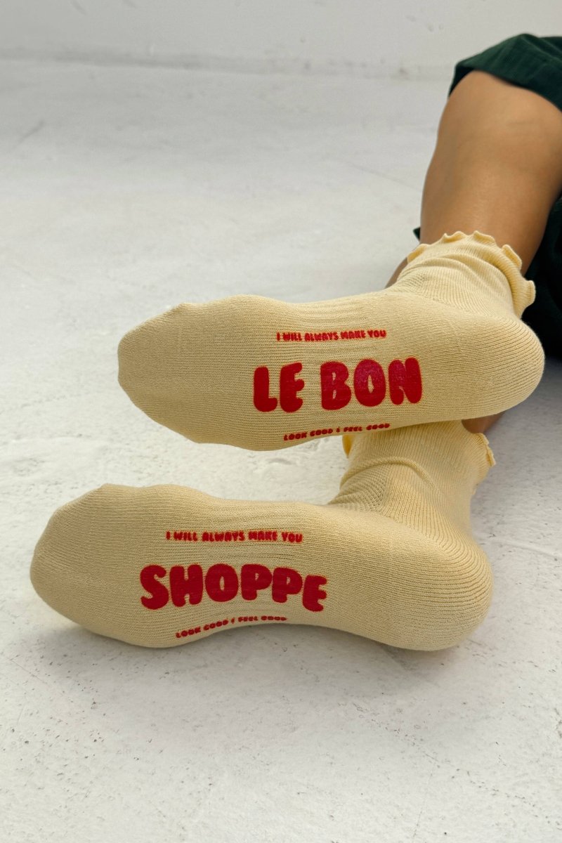 Chaussettes Ruffled Hugger Jaunes Le Bon Shoppe - Ex - voto