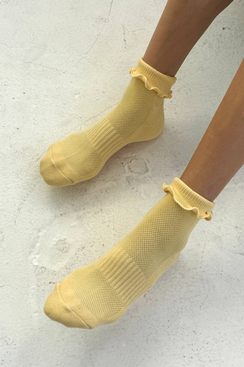 Chaussettes Ruffled Hugger Jaunes Le Bon Shoppe - Ex - voto