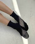 Chaussettes Ruffled Hugger Noires Le Bon Shoppe - Ex - voto