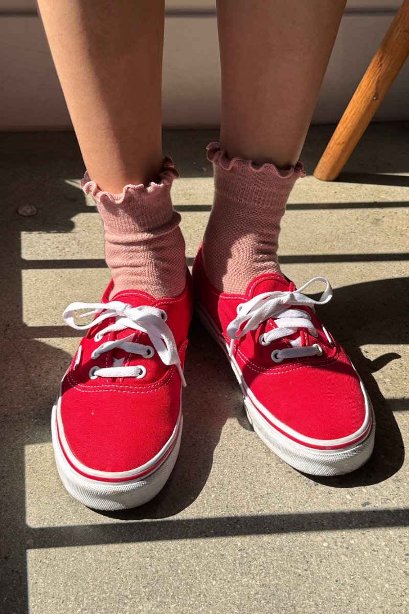 Chaussettes Ruffled Hugger Roses Le Bon Shoppe - Ex-voto