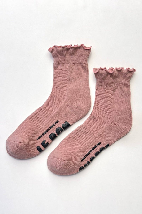 Chaussettes Ruffled Hugger Roses Le Bon Shoppe - Ex-voto