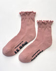 Chaussettes Ruffled Hugger Roses Le Bon Shoppe - Ex-voto