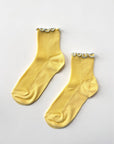 Chaussettes Ruffled Modal Le Bon Shoppe Jaune et Bleu - Ex - voto