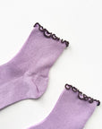 Chaussettes Ruffled Modal Le Bon Shoppe Lilas et Brun - Ex - voto
