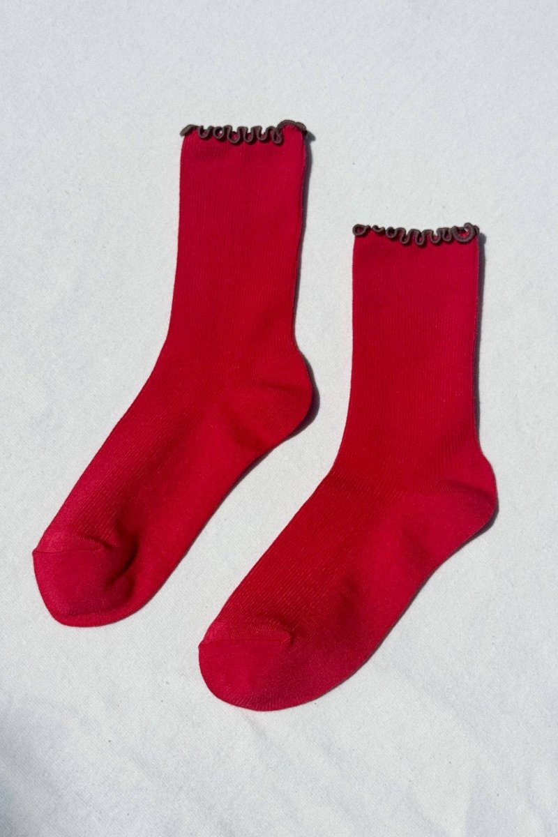 Chaussettes Ruffled Modal Le Bon Shoppe Paprika - Ex - voto