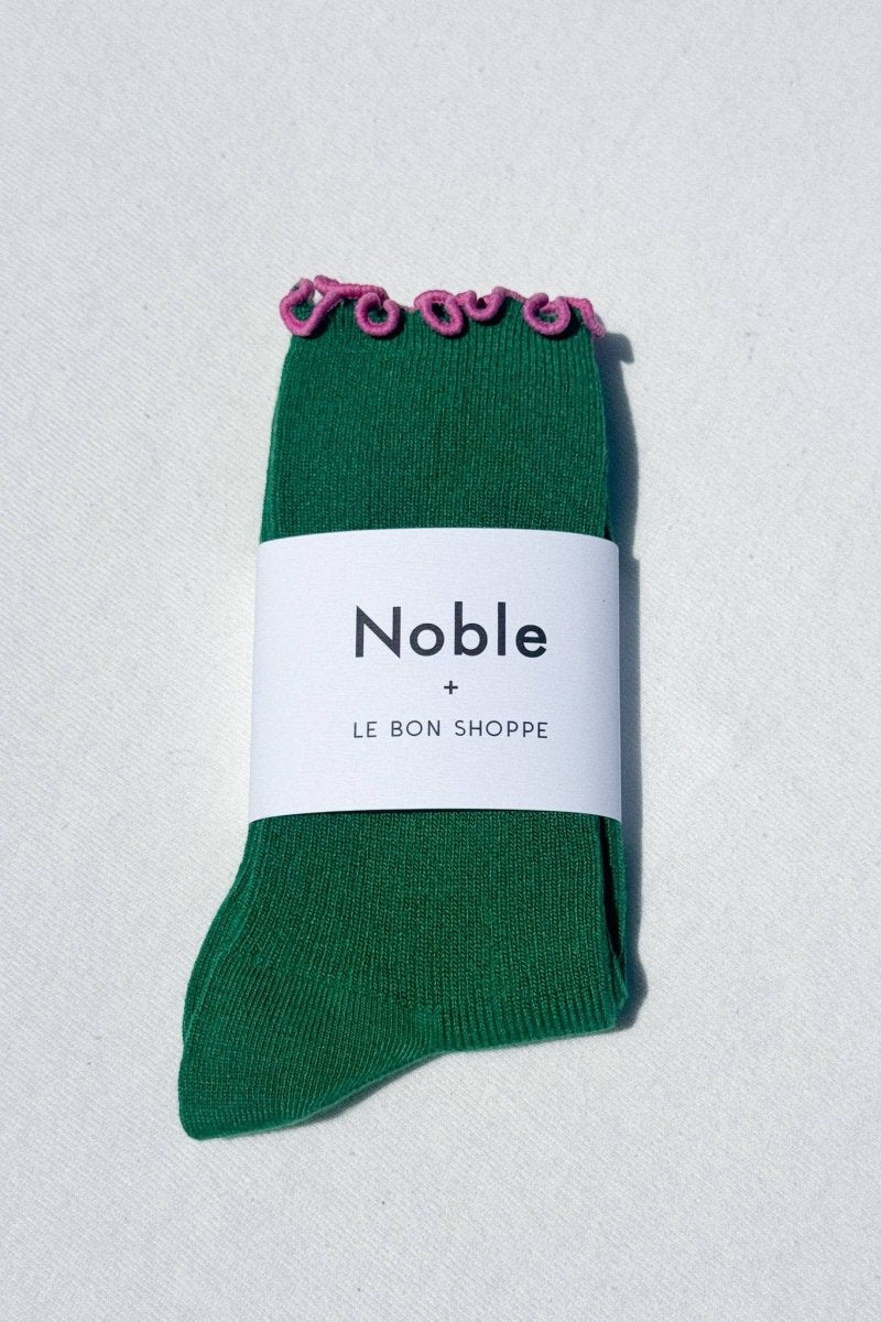 Chaussettes Ruffled Modal Le Bon Shoppe Spinach - Ex - voto