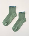 Chaussettes Ruffled Modal Le Bon Shoppe Vert et Bleu - Ex - voto