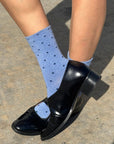 Chaussettes Sneaker Bleues Pois Marines Le Bon Shoppe - Ex - voto