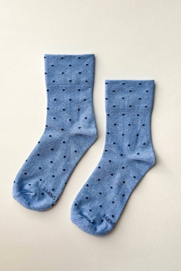Chaussettes Sneaker Bleues Pois Marines Le Bon Shoppe - Ex - voto