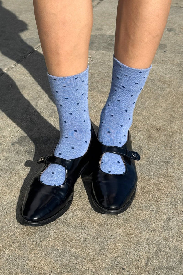 Chaussettes Sneaker Bleues Pois Marines Le Bon Shoppe - Ex - voto