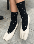 Chaussettes Sneaker Le Bon Shoppe Noires Coeurs Blancs - Ex - voto