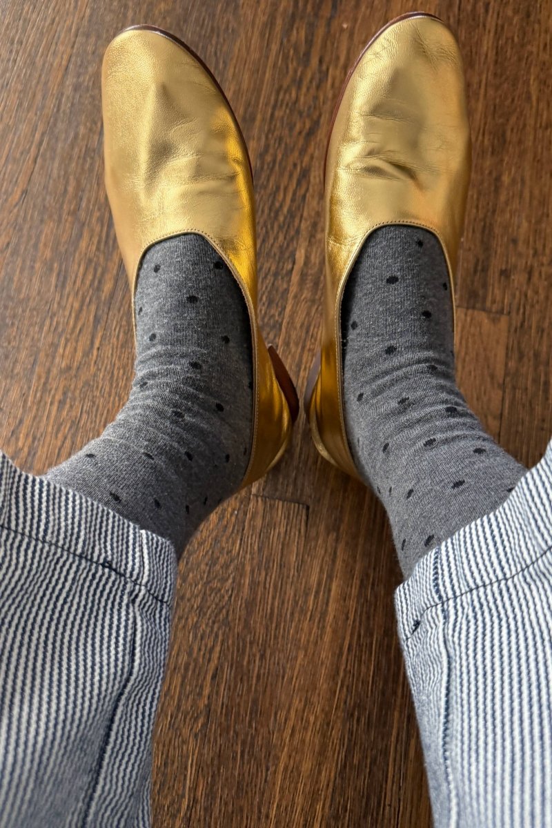 Chaussettes Sneaker Pois Le Bon Shoppe Charcoal et Noir - Ex - voto