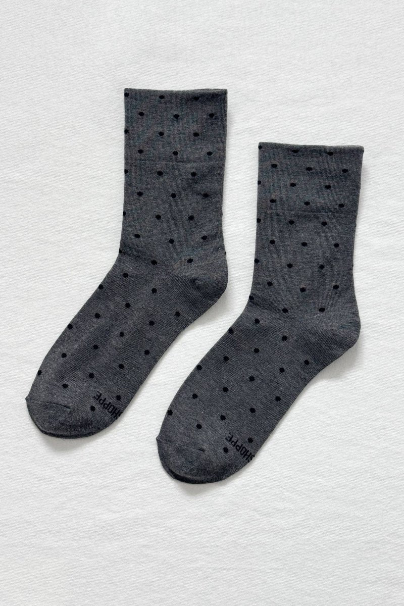 Chaussettes Sneaker Pois Le Bon Shoppe Charcoal et Noir - Ex - voto
