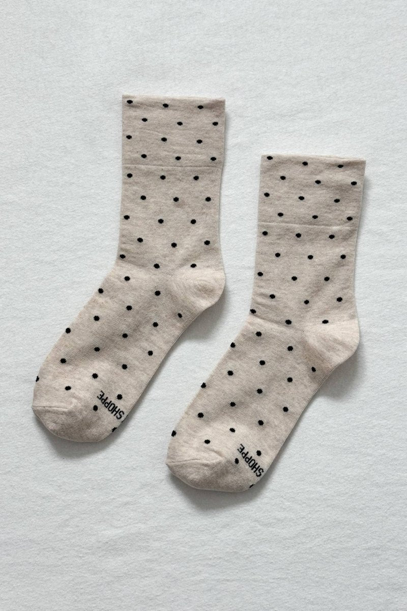 Chaussettes Sneaker Pois Le Bon Shoppe Oatmeal et Noir - Ex - voto
