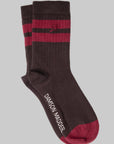 Chaussettes Sporty Damson Madder Brun et Bourgogne - Ex - voto
