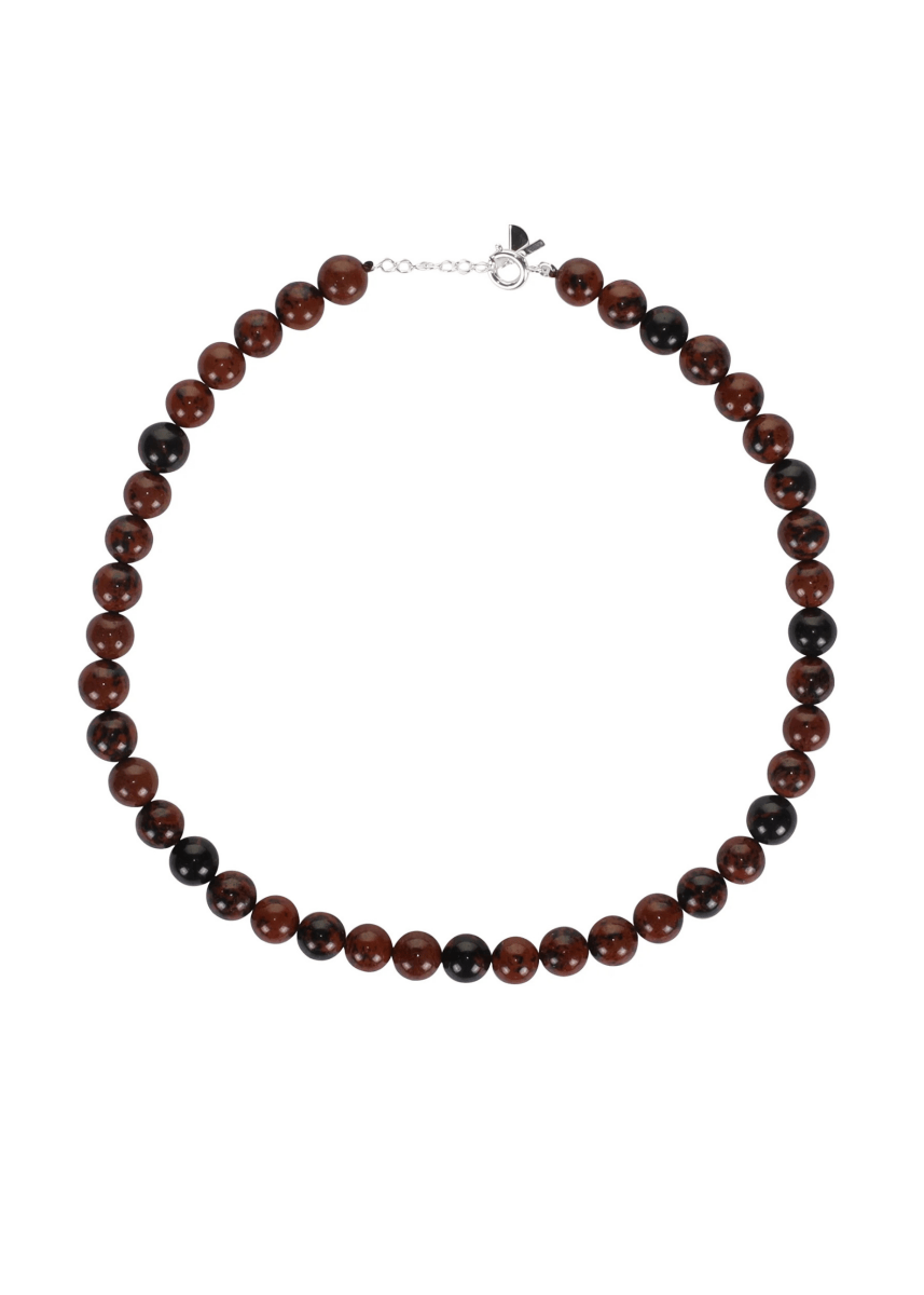 Collier Billes Marrons Monk & Anna - Ex - voto