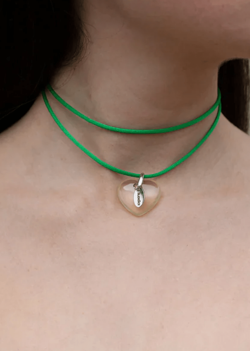 Collier Coeur Quartz Citron Luxia - Ex - voto