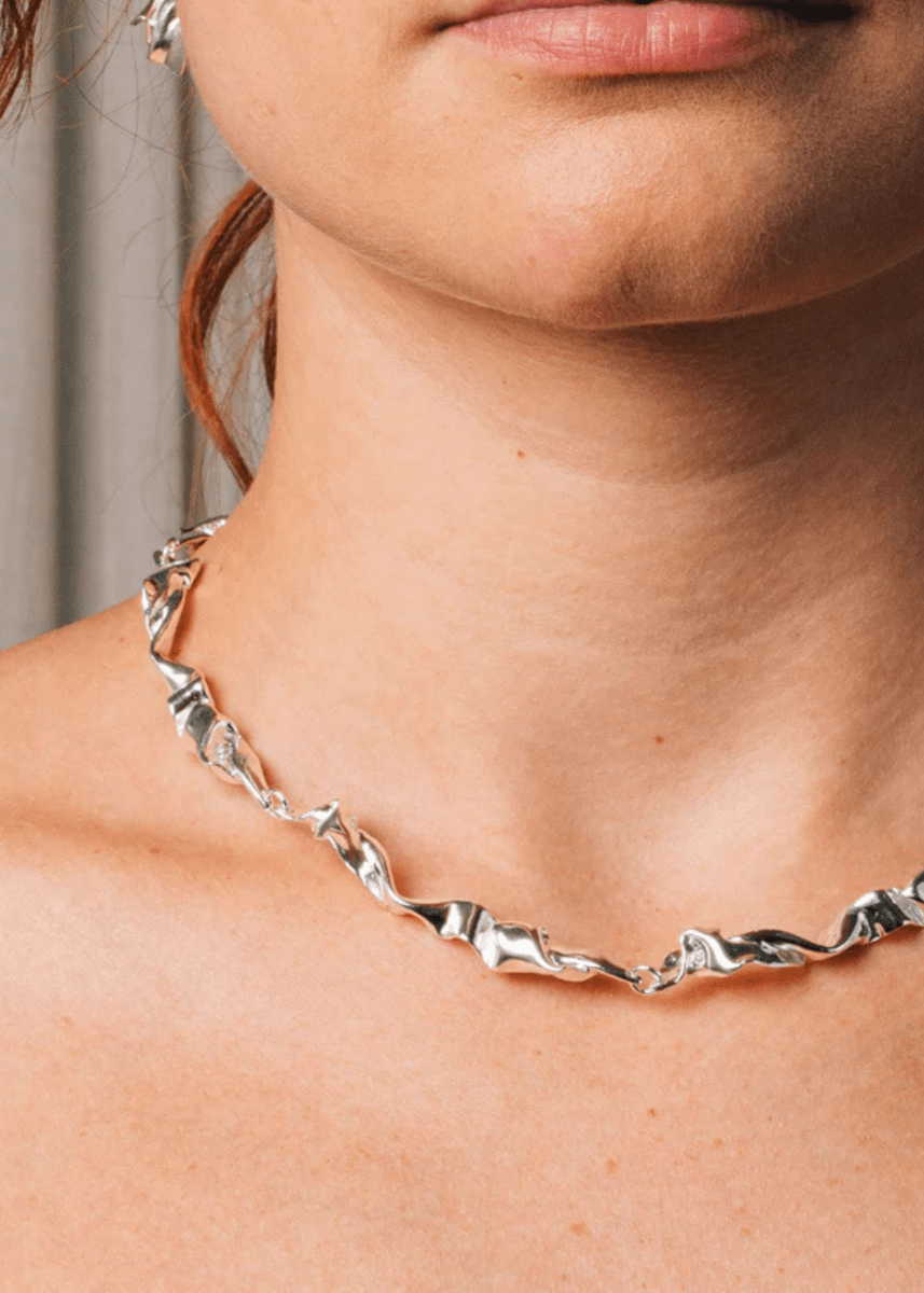 Collier Drapé Argent Sarah Bijoux - Ex - voto
