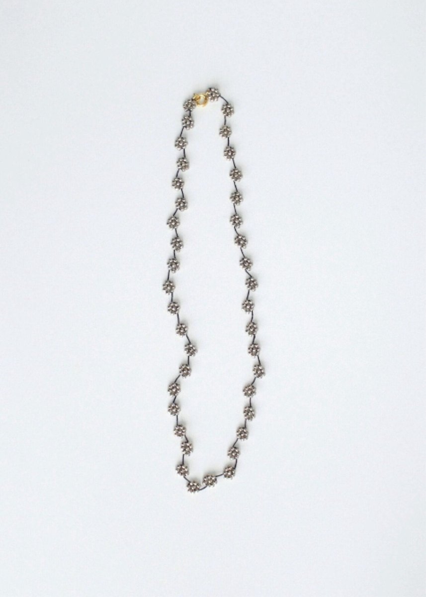 Collier Fiori Labro No.25 Argent et Gris - Ex - voto