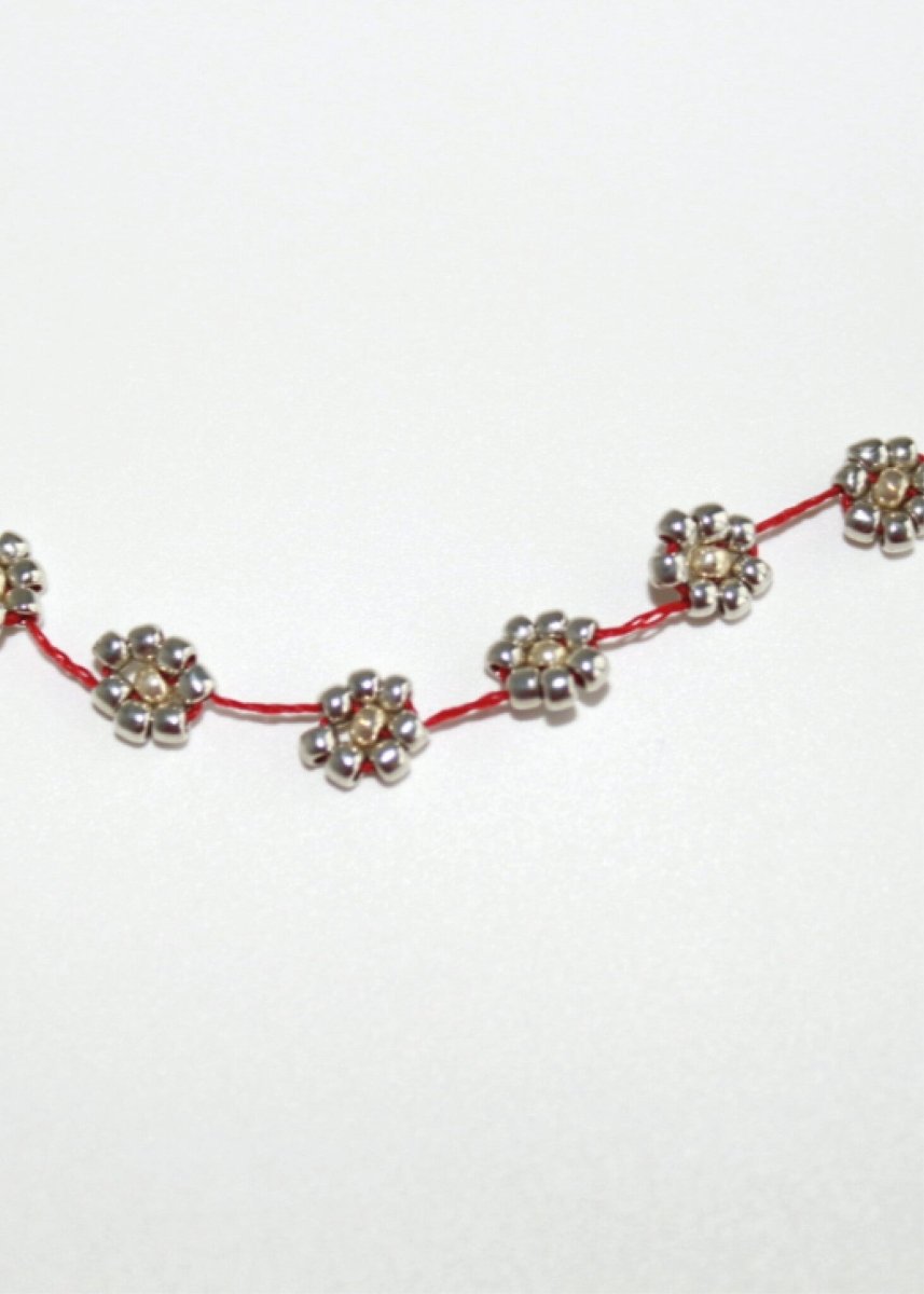 Collier Fiori Labro No.27 Rouge et Argent - Ex - voto