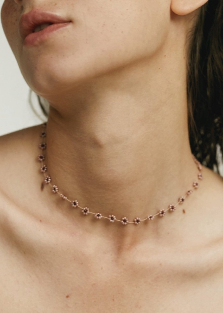 Collier Fiori Labro No.3 Blush - Ex - voto