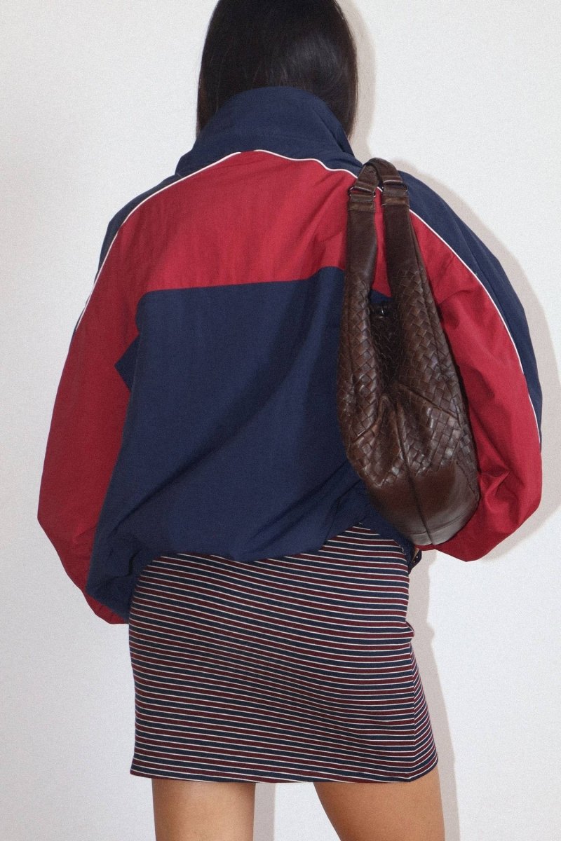 Coupe-Vent Réversible Bleu et Rouge Bailey Rose - Ex-voto