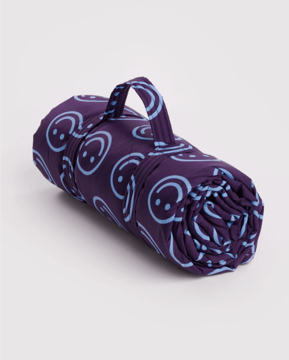 Couverture Pique-Nique Puffy Baggu Indigo Happy - Ex-voto