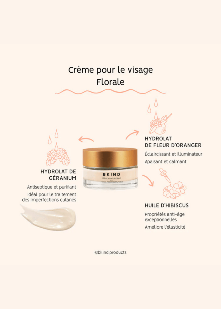 Crème Visage florale avec Acide Hyaluronique Bkind - Ex - voto