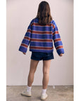 Crewneck Rayures Bleues et Bourgognes The Blank Lab - Ex - voto