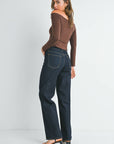 JBD Very Dark Denim Wide Leg Jeans