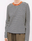 Kathleen Top, Mod Ref, Black and Cream