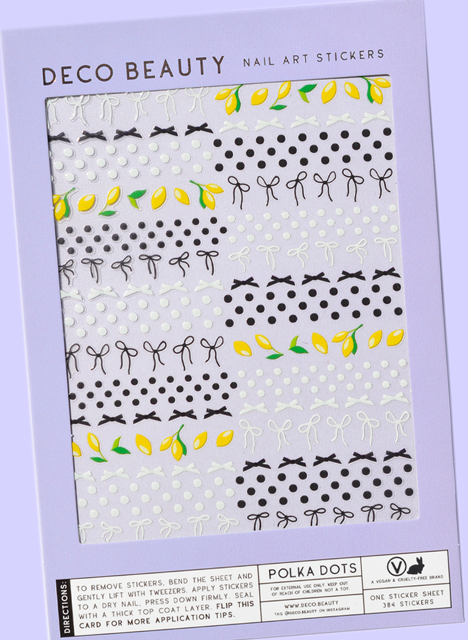 Feuille D'autocollants pour Ongles Polka Dots Deco Beauty