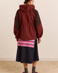 Damson Madder Liu Burgundy Raincoat