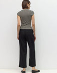 Haut Trinity Rayures Diagonales Noires et Blanches All Row
