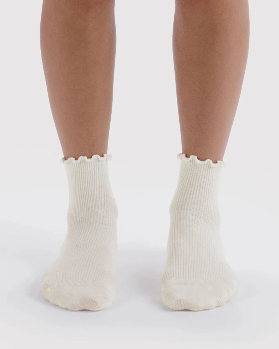 Deux paires de Chaussettes Lettuce Blanches Baggu - Ex-voto