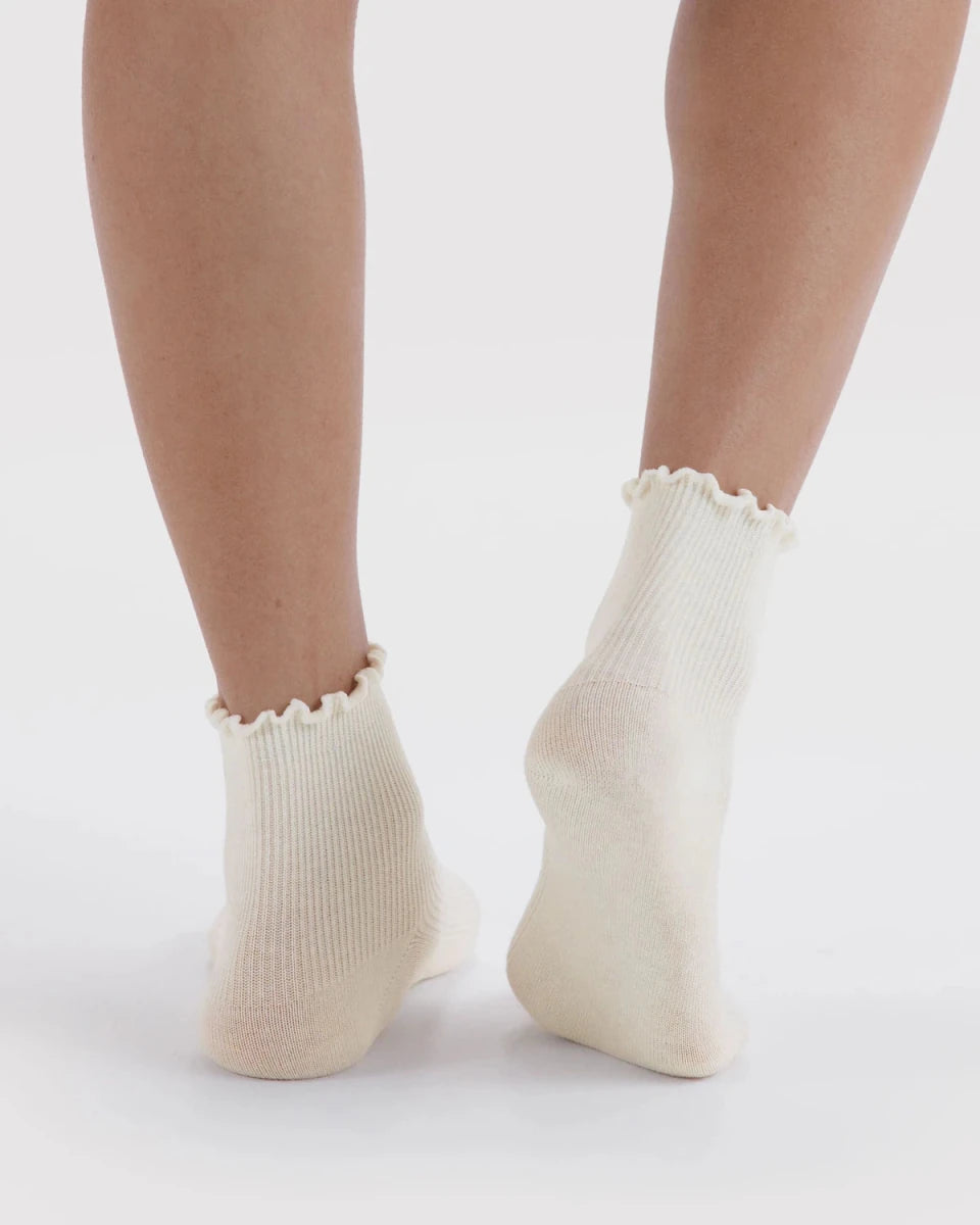 Deux paires de Chaussettes Lettuce Blanches Baggu - Ex-voto