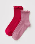 Deux paires de Chaussettes Lettuce Wild Plum & Cherry Baggu - Ex-voto
