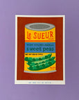 Affichette Riso Can of sweet peas 5x7  We are out of Office