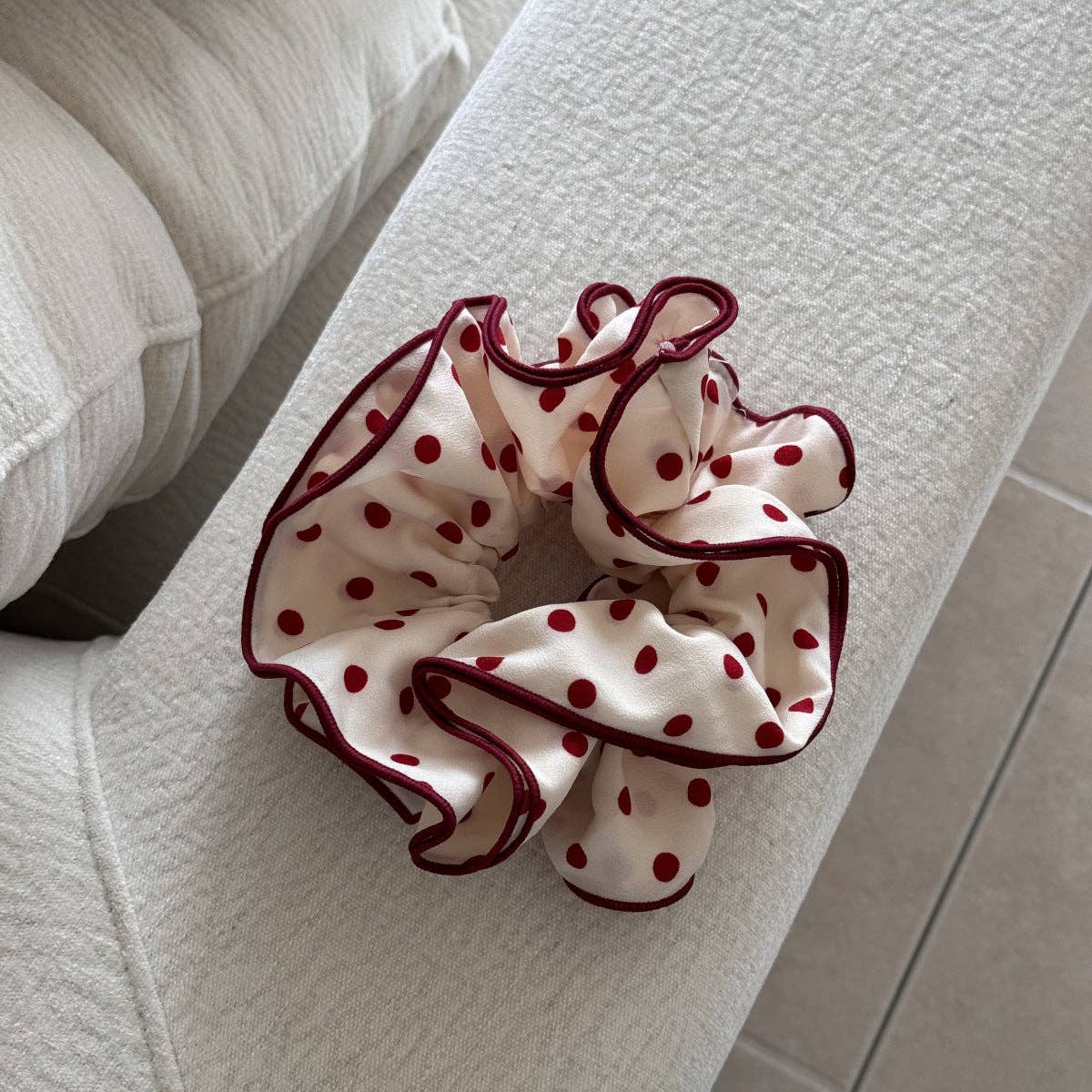 Élastique à Cheveux Chouchou à Pois Bourgogne Dipped Shop - Ex - voto