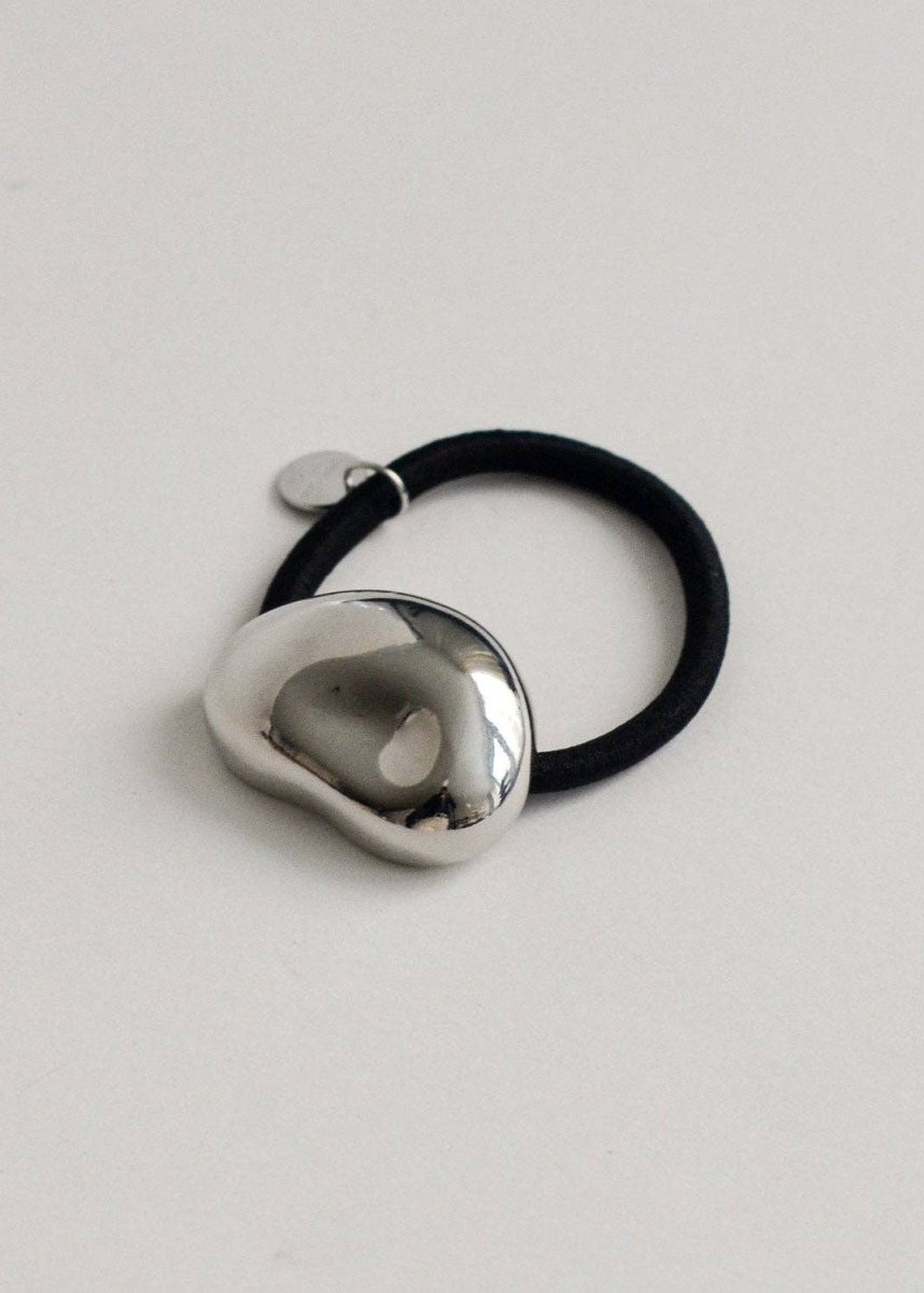 Élastique à Cheveux Pebble Nar'sha Argent - Ex - voto