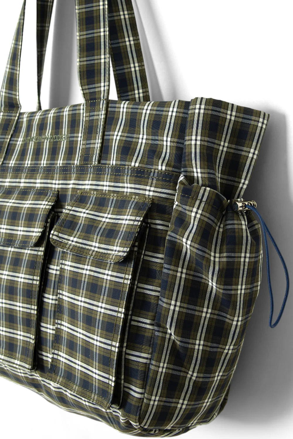 Damson Madder Eliza Bag – Navy and Green Check