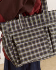 Damson Madder Eliza Bag – Navy and Green Check