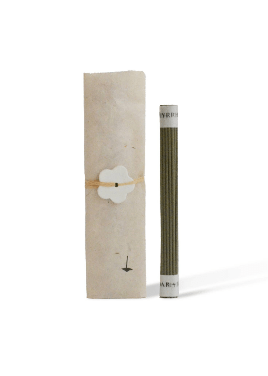 Encens Hinoki avec Porte - encens Fleur Cedar and Myrrh - Ex - voto